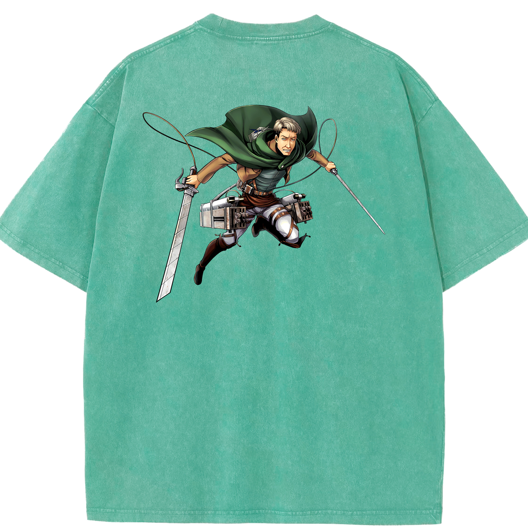 （画像用） 進撃の巨人 Attack on Titan 綿100% ヴィンテージ風 半袖Tシャツ（背面プリント）